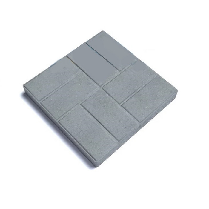 Квадратная тротуарная плитка 400х400х50 паркет Серый